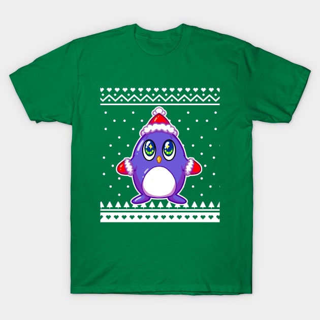Christmas Sweater penguin T-Shirt by koneko